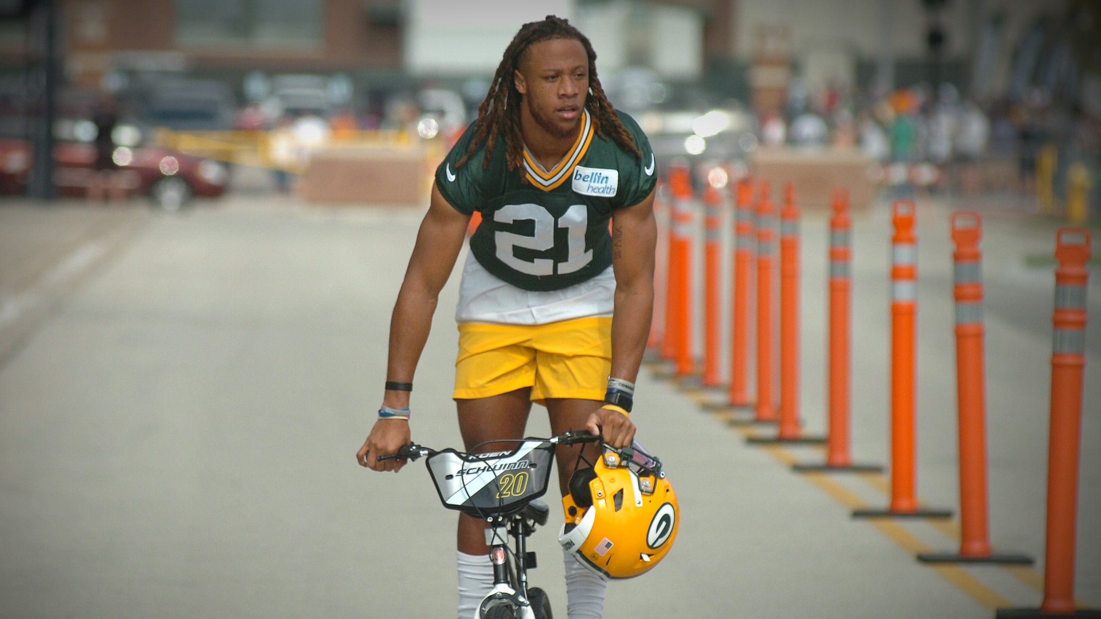 Eric Stokes will be live online during the Packers' virtual draft party April 27, 2022. ACN photo by Dan Plutchak